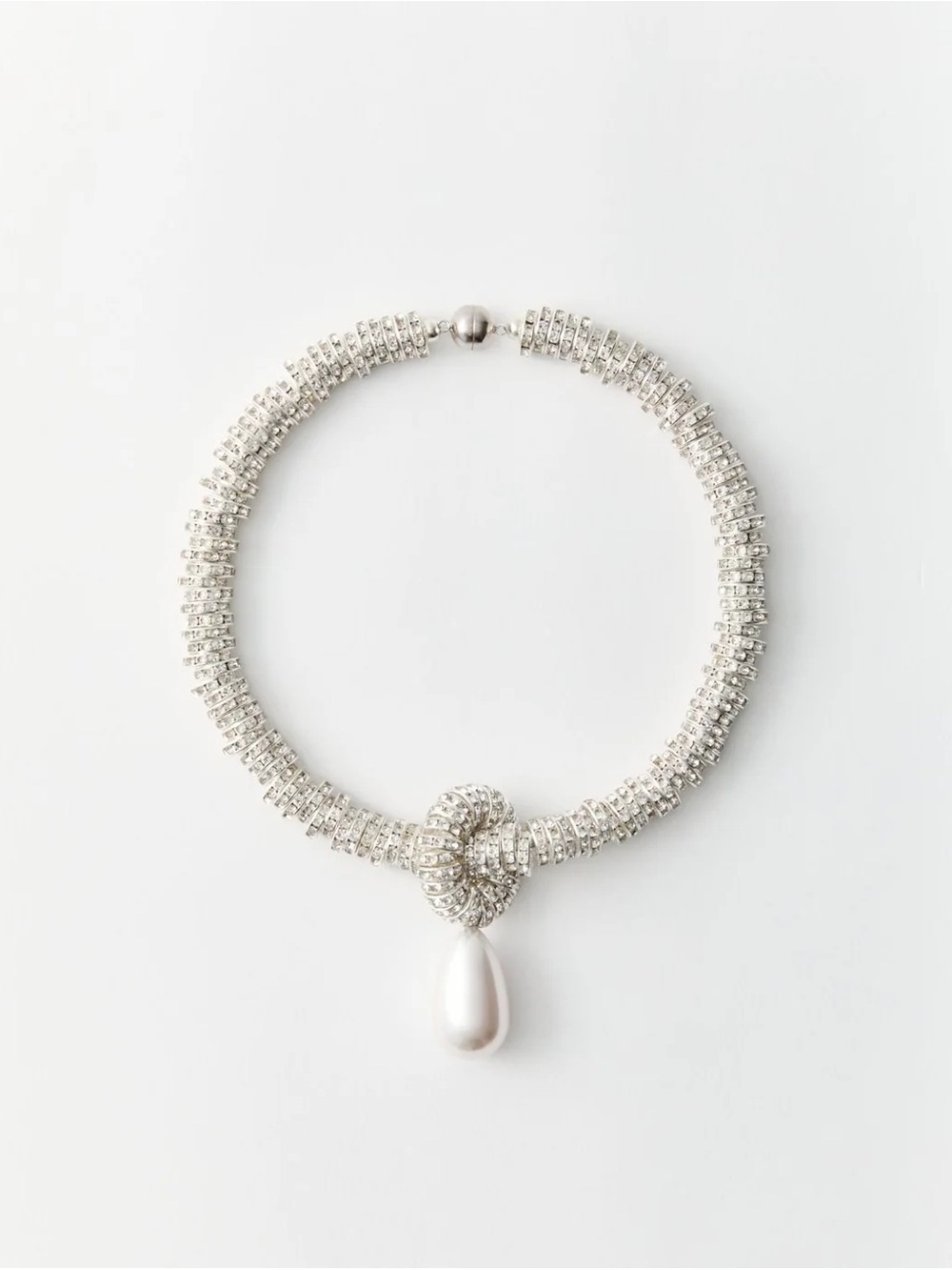 JULIETTA Pearl Drop Silver Necklace